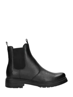 Leder-Chelsea-Boots in Schwarz