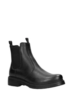 Leder-Chelsea-Boots in Schwarz