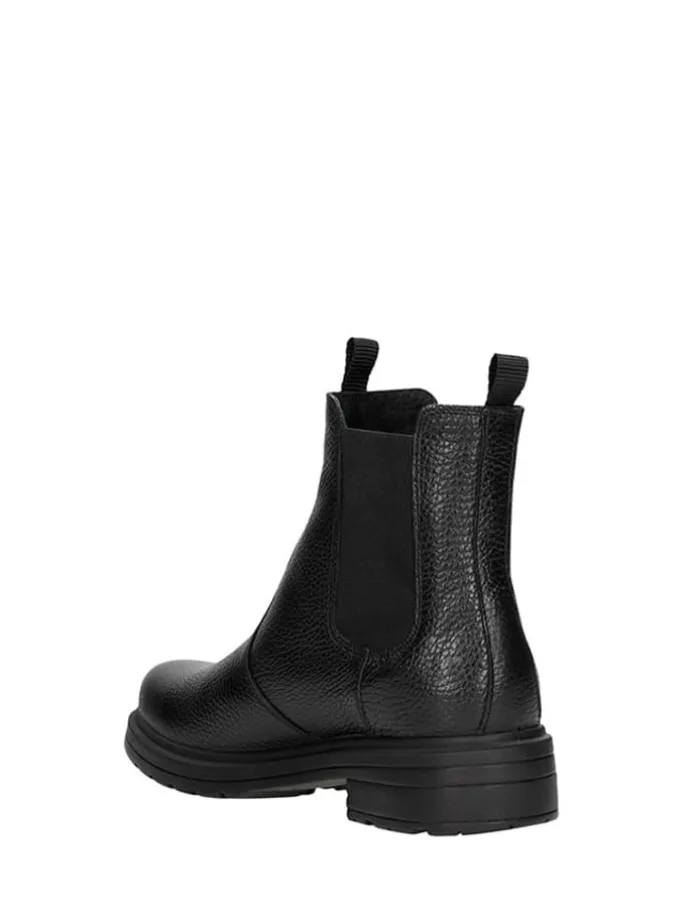 Leder-Chelsea-Boots in Schwarz