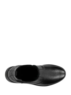 Leder-Chelsea-Boots in Schwarz