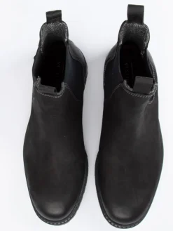 Leder-Chelsea-Boots in Schwarz