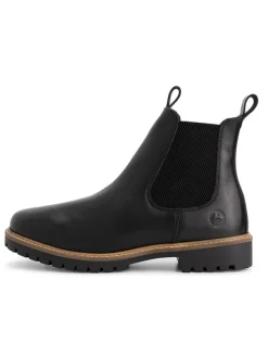 Leder-Chelsea-Boots in Schwarz
