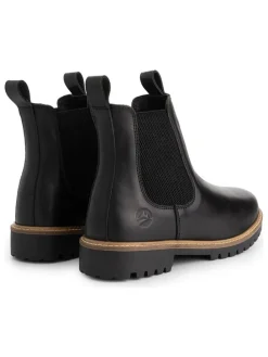 Leder-Chelsea-Boots in Schwarz