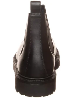 Leder-Chelsea-Boots in Schwarz