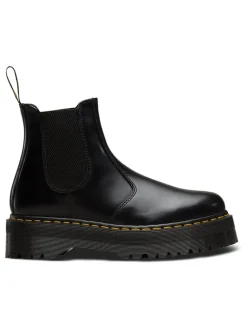 Leder-Chelsea-Boots in Schwarz