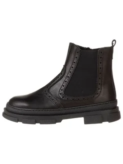 Leder-Chelsea-Boots in Schwarz