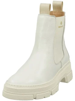 Leder-Chelsea-Boots "Monthike" in Creme