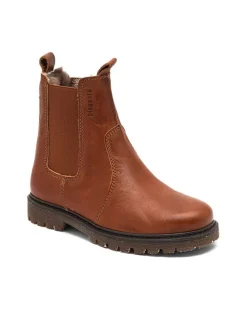 Leder-Chelsea-Boots "Neel" in Hellbraun