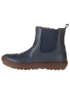 Leder-Chelsea-Boots "Norbert" in Dunkelblau