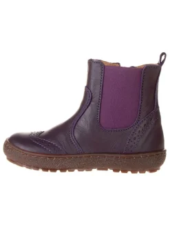 Leder-Chelsea-Boots "Norbert" in Lila