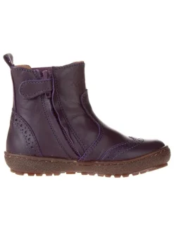 Leder-Chelsea-Boots "Norbert" in Lila