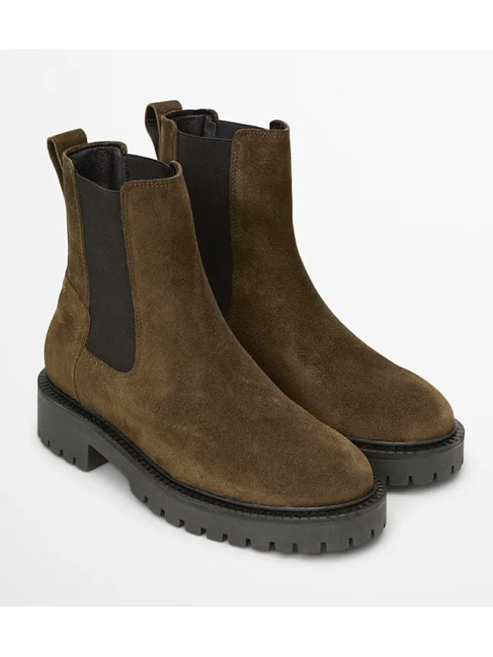 Leder-Chelsea-Boots "Phia" in Braun