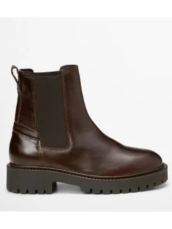 Leder-Chelsea-Boots "Phia" in Braun