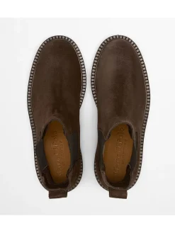 Leder-Chelsea-Boots "Phia" in Braun