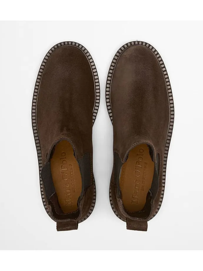 Leder-Chelsea-Boots "Phia" in Braun