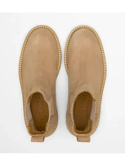 Leder-Chelsea-Boots "Phia" in Beige