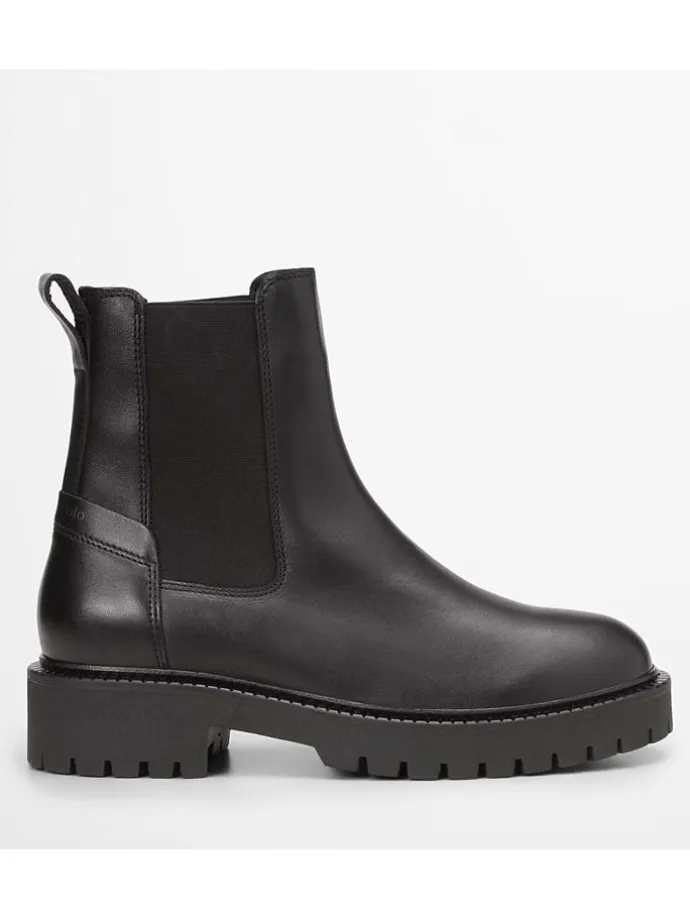 Leder-Chelsea-Boots "Phia" in Schwarz