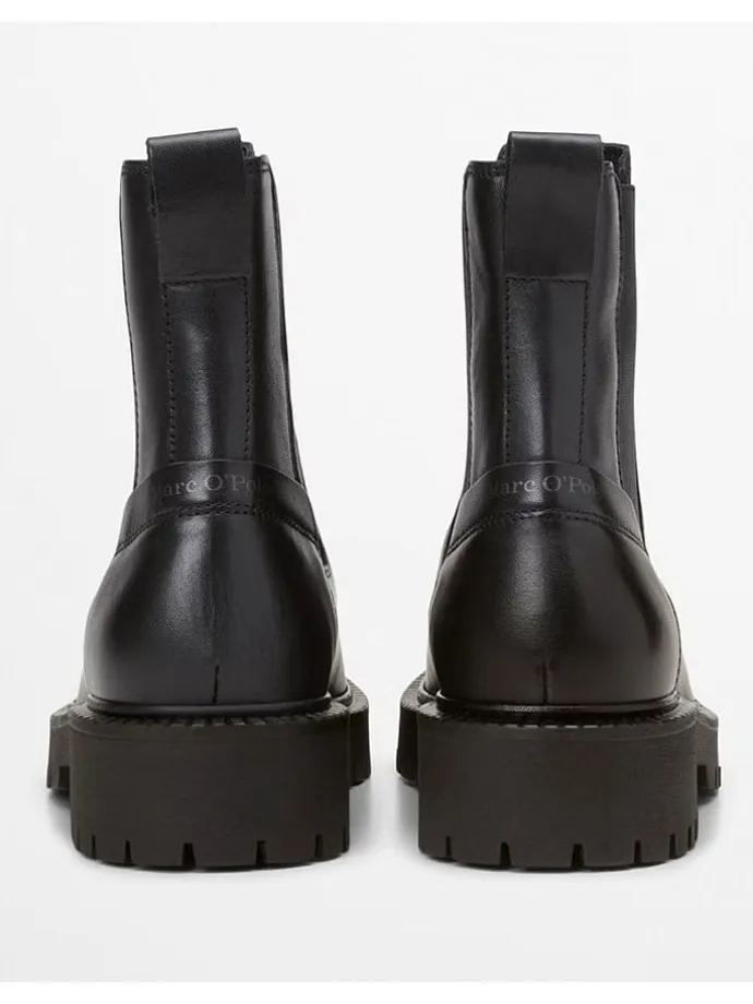 Leder-Chelsea-Boots "Phia" in Schwarz