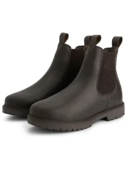 Leder-Chelsea-Boots "Raufoss" in Braun
