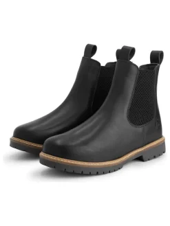Leder-Chelsea-Boots "Ringsaker" in Schwarz