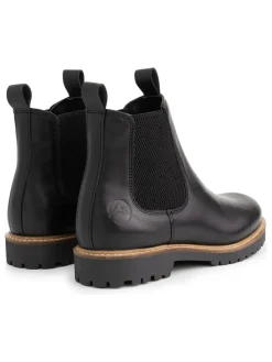 Leder-Chelsea-Boots "Rosseland" in Schwarz