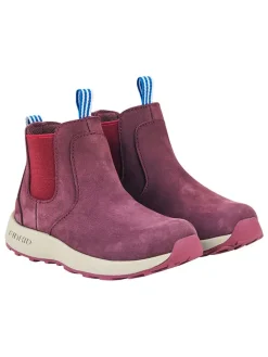 Leder-Chelsea-Boots "Saapas" in Lila