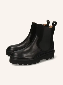 Leder-Chelsea-Boots "Sally 113" in Schwarz