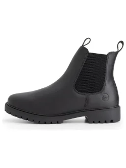 Leder-Chelsea-Boots "Sandnes" in Schwarz