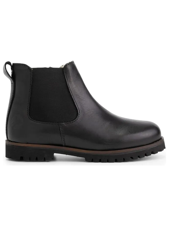 Leder-Chelsea-Boots "Sel" in Schwarz