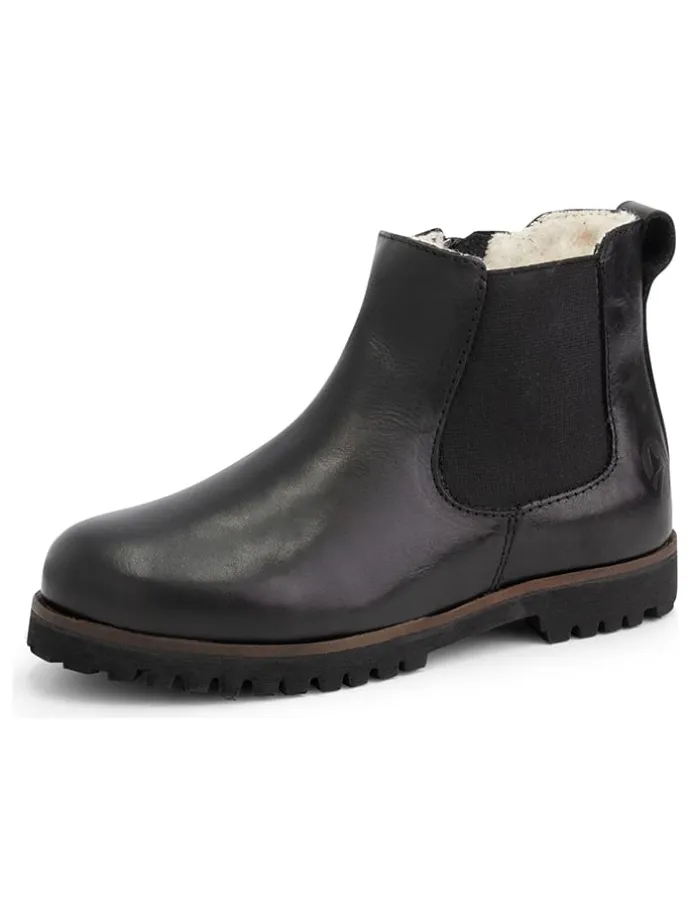 Leder-Chelsea-Boots "Sel" in Schwarz