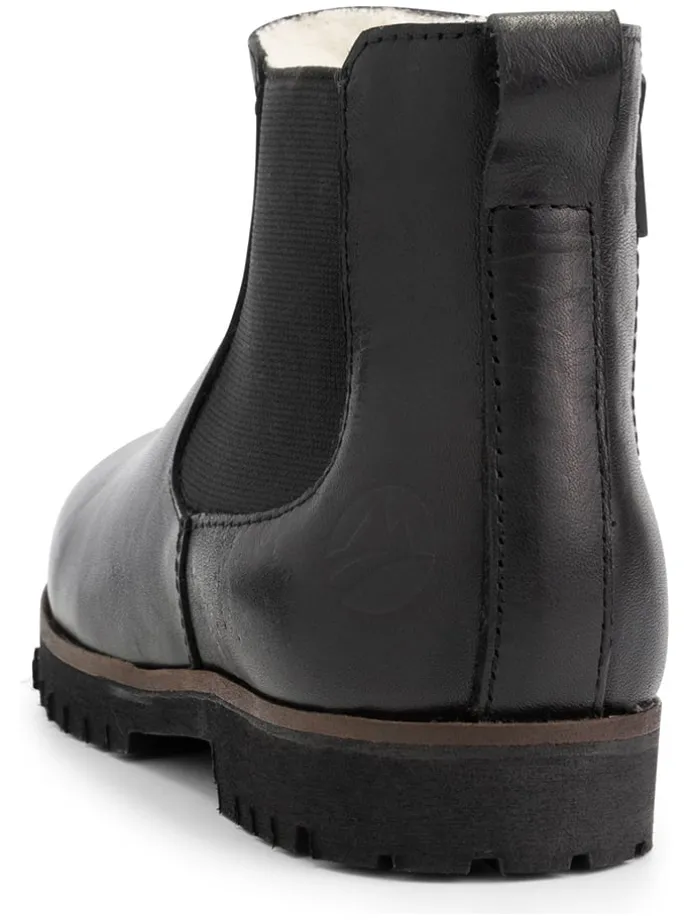 Leder-Chelsea-Boots "Sel" in Schwarz
