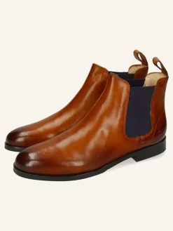 Leder-Chelsea-Boots "Susan 10" in Hellbraun