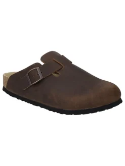 Leder-Clogs "Bernard 04" in Braun