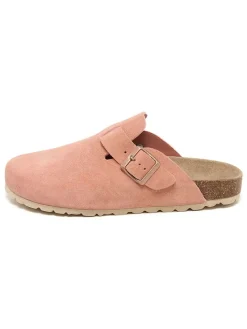 Leder-Clogs in Rosa