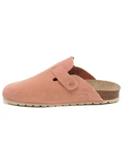 Leder-Clogs in Rosa