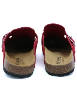 Leder-Clogs in Rot