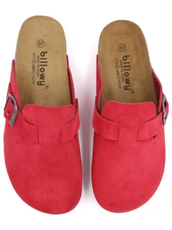 Leder-Clogs in Rot