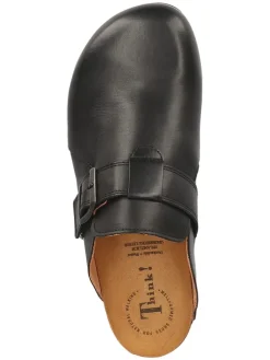 Leder-Clogs in Schwarz