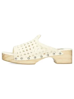 Leder-Clogs "Maria 1" in Creme