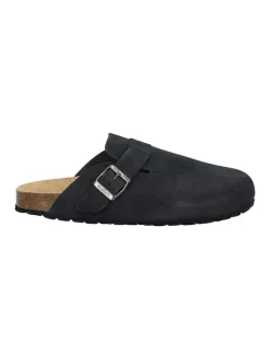 Leder-Clogs "Navarro" in Schwarz