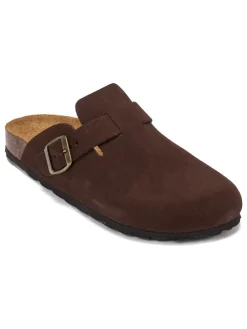Leder-Clogs "Noe" in Braun