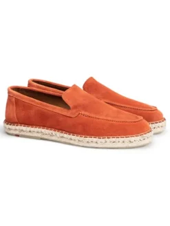 Leder-Espadrilles "Eicos" in Orange