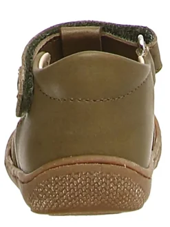 Leder-Halbsandalen "5282 Nappa" in Khaki