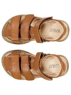 Leder-Halbsandalen "Addison" in Hellbraun