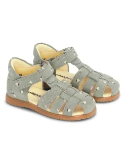 Leder-Halbsandalen "Bali" in Grün