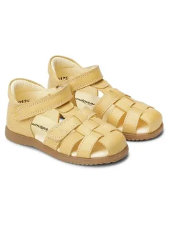 Leder-Halbsandalen "Bali" in Gelb