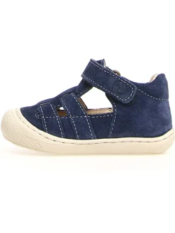 Leder-Halbsandalen "Bede" in Dunkelblau