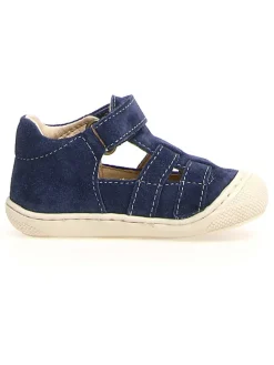 Leder-Halbsandalen "Bede" in Dunkelblau