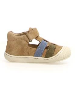 Leder-Halbsandalen "Bede" in Hellbraun