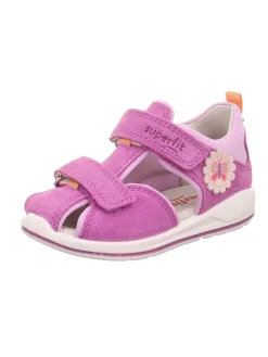 Leder-Halbsandalen "Boomerang" in Lila/ Rosa